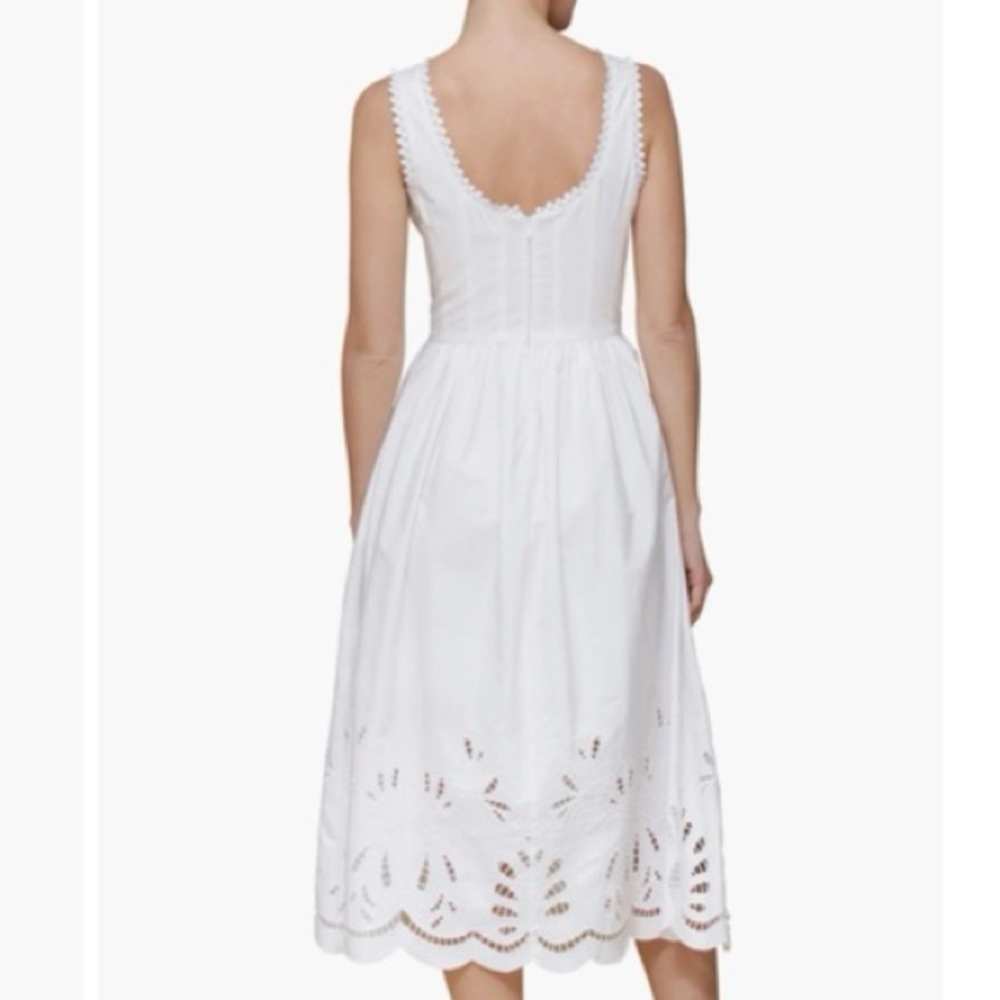 Avec Les Filles White 100% Cotton Romantic Embroidered Summer Dress (Size 4) - Picture 2 of 4